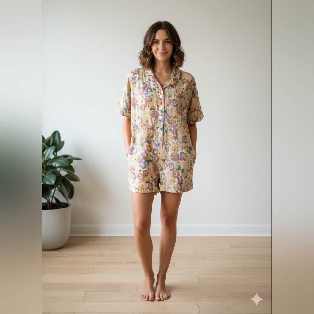 RCA - Floral Print Women's Romper